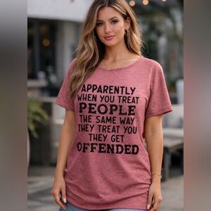 Women's Relaxed Fit Graphic Tee - Rose